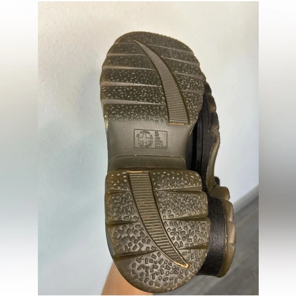 Vintage 90s Dr Martens 9788 Black Leather Moto Boots M7 W8.5 UK Made Unisex RARE - Picture 9 of 16